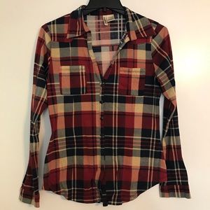 Red, Blue, & Yellow Plaid Button Down